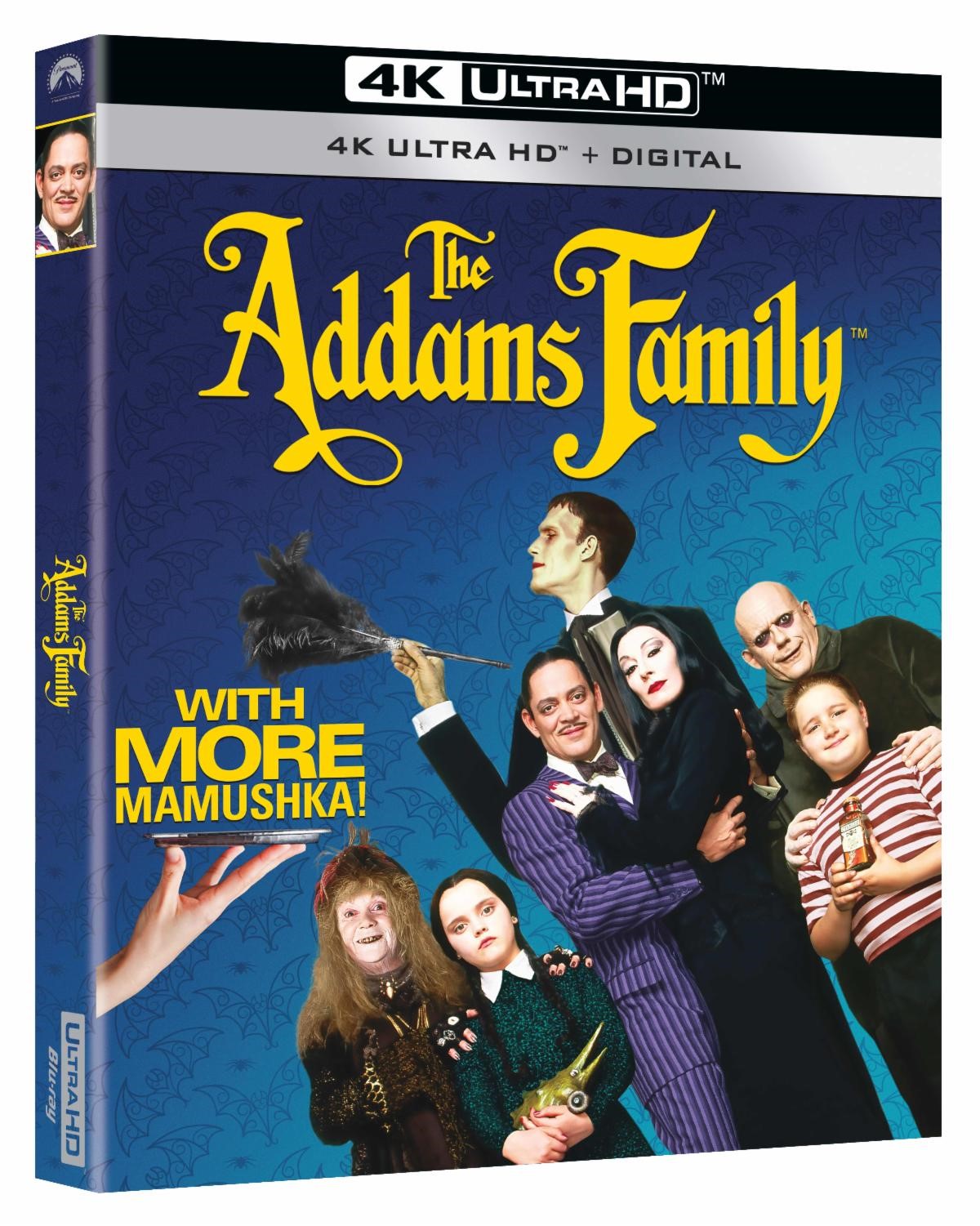 THE ADDAMS FAMILY arrives for the first time on Digital 4K Ultra HD on October 19, 2021, as well as 4K Ultra HD Blu-ray November 9, 2021 from Paramount Home Entertainment
