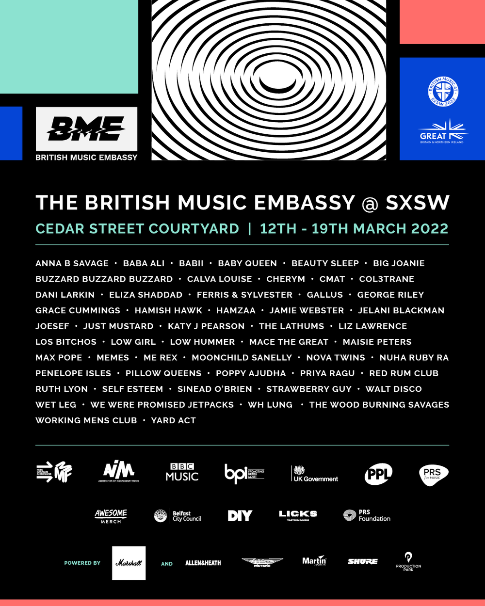 The British Music Embassy Reveals SXSW 2022 Schedule + New Artists
