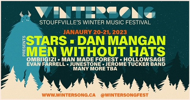 WINTERSONG MUSIC FESTIVAL ANNOUNCES 2023 HEADLINERS: STARS, DAN MANGAN & MEN WITHOUT HATS